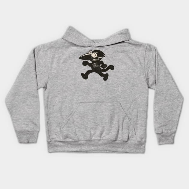 Racing Crow number 4 Kids Hoodie by Midcenturydave